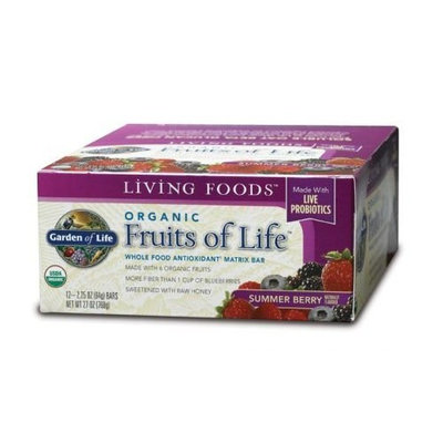 Fruits of Life Bars (box of 12 bars - 2.25 oz) by Garden of Life