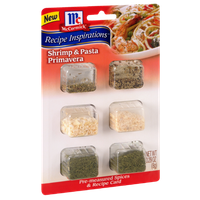McCormick® Shrimp & Pasta Primavera Pre-Measured Spices & Recipe Card