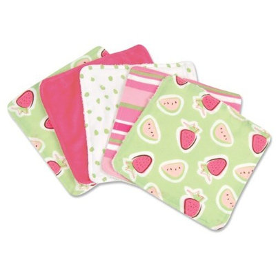 Trend Lab Five Wash Cloths, Juicie Fruit Pattern