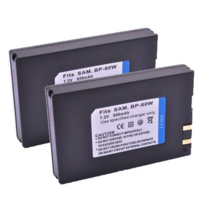 Battery for Samsung IA-BP80W (2-Pack) Camera Battery