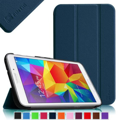 Fintie Smart Shell Case Ultra Slim Lightweight Stand Cover for Samsung Galaxy Tab 4 8.0 inch Tablet, Navy