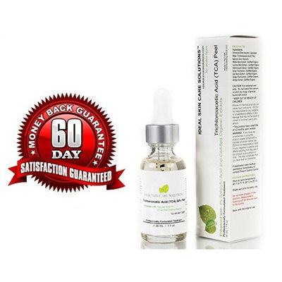 Ideal Image Solutions LLC TCA 30% Peel Enhanced with 5% Salicylic Acid - With USDA Certified Organic Extracts, Chemical Peel solution, 1 oz / 30mL - INTERNATIONAL SHIPPING AVAILABLE