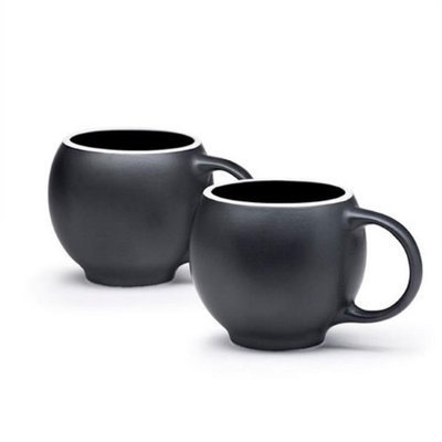 Maia Ming Designs Eva Teacups Black Matte - Set of 2