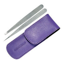 Tweezerman Petite Tweeze Set Lavender Leather Case