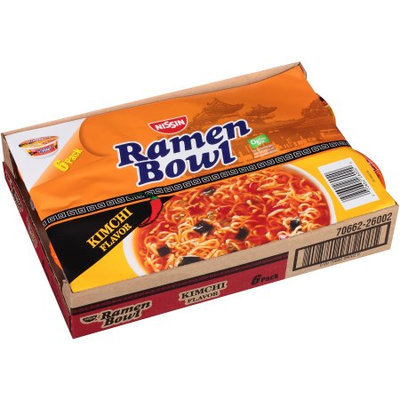 Nissin Kimchi Ramen Bowl, 3.03 oz, 6 ct