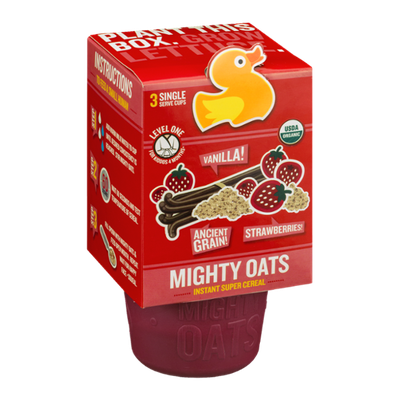 Mighty Oats Instant Super Cereal Vanilla & Strawberries - 3 CT