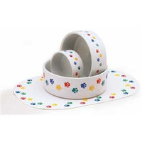 Ethical Paw Print Stoneware Dog Dish