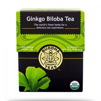Buddha Teas Ginkgo Biloba 100 Percent Organic Herbal Tea 18 Bags Per Packet