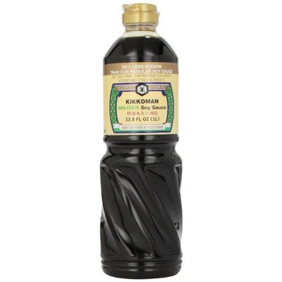 Kikkoman Milder Soy Sauce, 33.8-Ounce (Pack of 2)