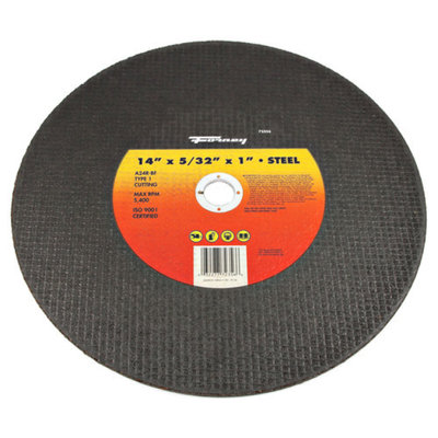 Forney 72356 Chop Saw Blade Type 1 High Speed Metal with 1-Inch Arbor A24R-BF 14-Inch-by-5/32-Inch