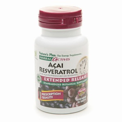 Nature's Plus Acai Resveratrol 60 mg / 62.5 mg Polyphenols Extended Release