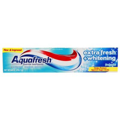 Aquafresh Extra Fresh + Whitening Fluoride Toothpaste, Fresh Mint, 5.6 oz