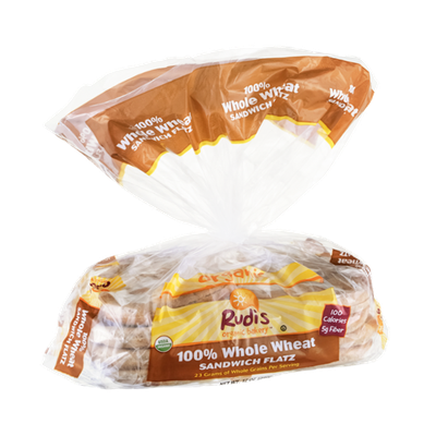 Rudi's Organic Bakery Sandwich Flatz 100% Whole Wheat Organic - 8 CT