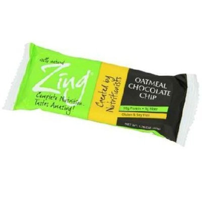 Zing Bars Zing Oatmeal Chocolate Chip Nutrition Bar, 1.76-ounce Bars (Box of 12)