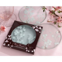 Kate Aspen Cherry Blossoms Glass Coasters (Set of 12)