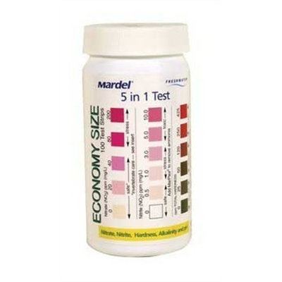Mardel 5-in-1 Test Strips (Freshwater/Saltwater), 100-Count