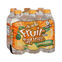 Acadia Fruit Springs Orange Naturally Flavored Spring Water Beverage- 6 PK