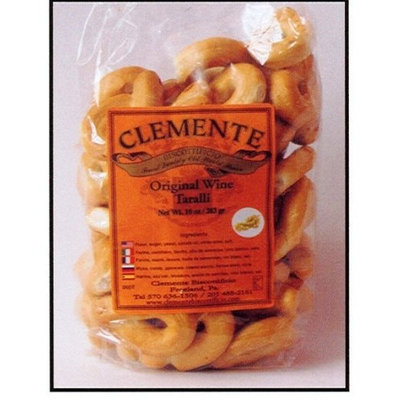 Clemente Italian Bakery Clemente Original Wine Taralli, Italian Cookies 10 Oz Bag