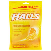 HALLS Honey Lemon Cough Menthol Drops
