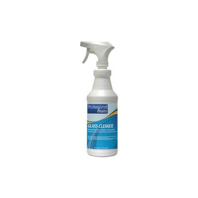 Theochem Laboratories Professional Basics Glass Cleaner, 32 oz Spray Bottle, 4/Carton