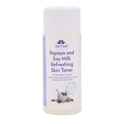 derma e Refreshing Skin Toner, Papaya and Soy Milk, Normal to Dry/Sensitive Skin, 6 oz (175 ml) (Pack of 3)