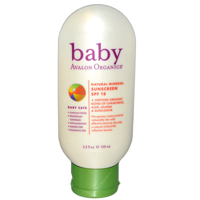 Avalon Organics Baby Natural Mineral Sunscreen Spf 18