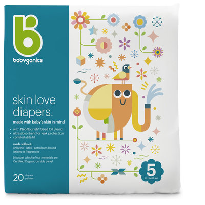 babyganics skin love diapers size 5
