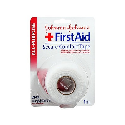 Johnson & Johnson First Aid Secure-Comfort Cloth Tape 1 in x 5 yds
