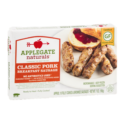 Applegate Naturals Classic Pork Breakfast Sausage - 10 CT