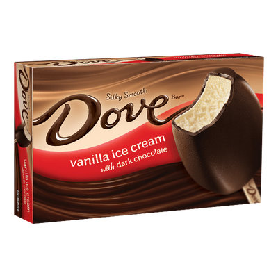 Dove Chocolate Dovebar Vanilla Ice Cream With Dark Chocolate