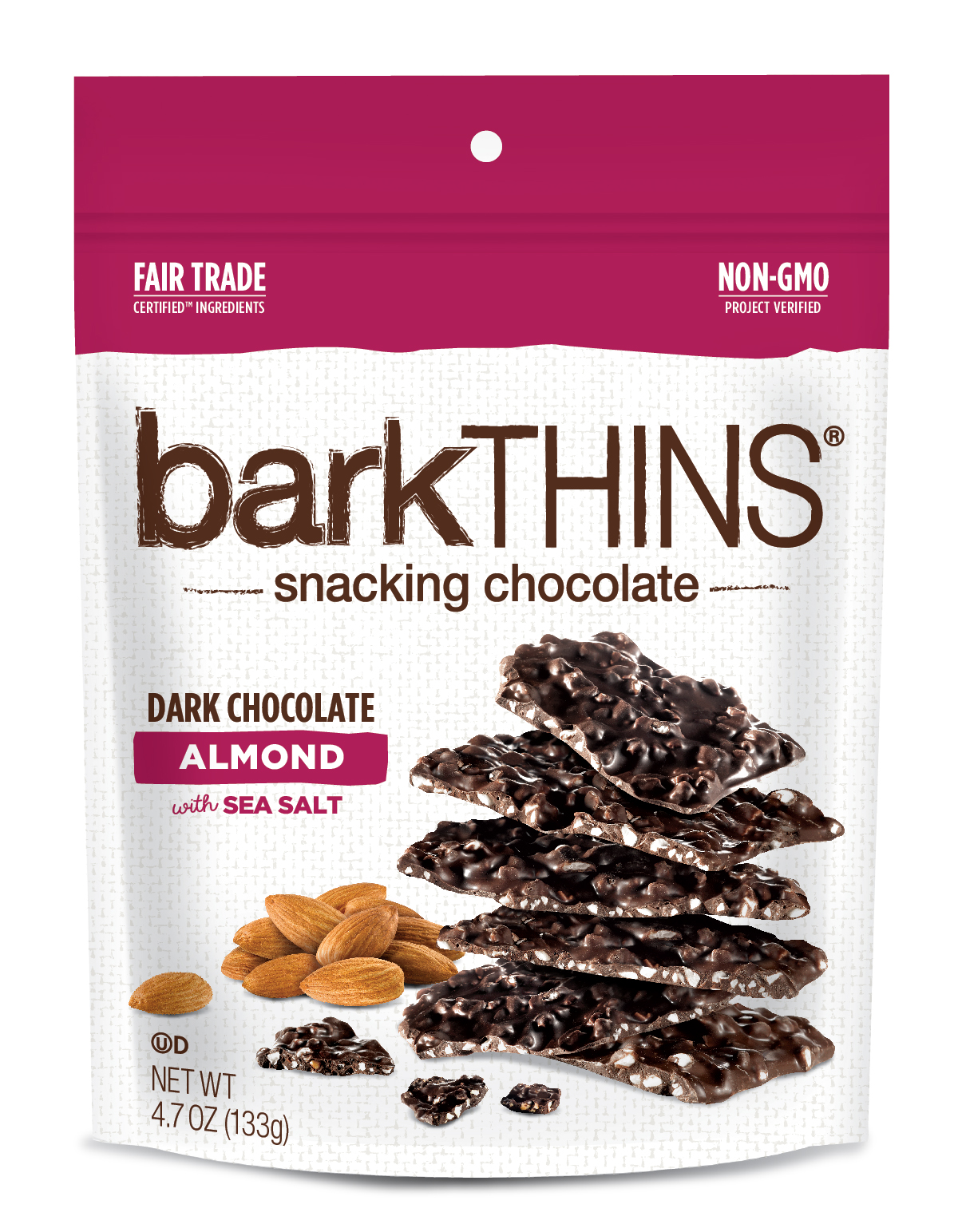 Bark Thins Snacking Chocolate Dark Chocolate Almond with Sea Salt 4.7