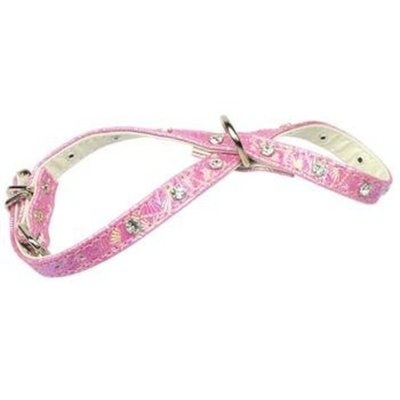 Mirage Dog Supplies Twinkle Ferret Harness Pink Harness W/ Clear Stones