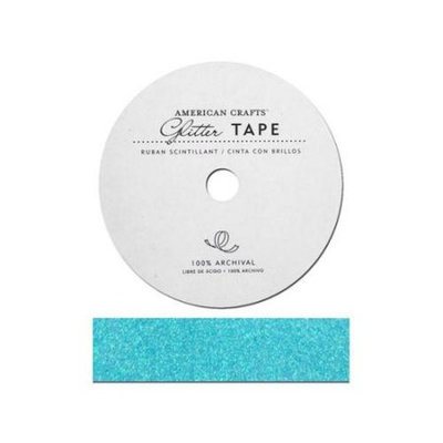 American Crafts ACGT96032 Glitter Paper Tape 3 YardsSpoolPowder .875 in.