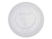 SOLO® Cup Company PETE Plastic Flat Straw-Slot Cold Cup Lids