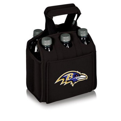 Nfl - Baltimore Ravens Picnic Time NFL Baltimore Ravens Six Pack Digital Print Insulated Holder