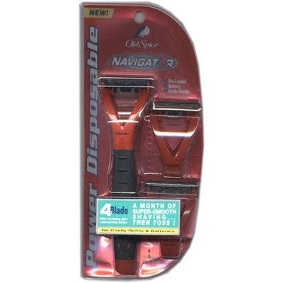 Old Spice Spice Navigator, Power Disposable, 1 Disposable Power Handle, 3 4-Blade Razor Heads