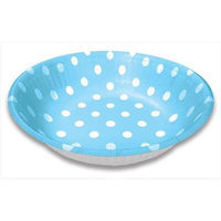 LolliZ 6 in. Paper Snack Bowls Blue & Polka Dots. 12 Pieces.