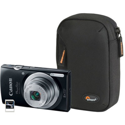 Canon Black PowerShot ELPH 135 9150B001-3A-KIT Digital Camera with 16 Megapixels and 8x Optical Zoom