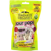 Yummyearth YumEarth Organic Super Sour Lollipops, 3 Ounce Pouches (Pack of 6)