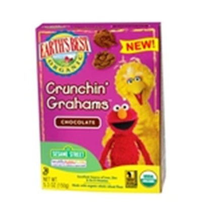 Earth's Best Organic Sesame Street Crunchin' Grahams Chocolate, 5.3 Ounce Boxes (Pack of 6)