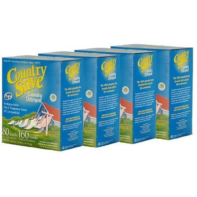 Country Save HE Laundry Detergent, Powder, 160-Load, 10-lb Boxes (Pack of 4)