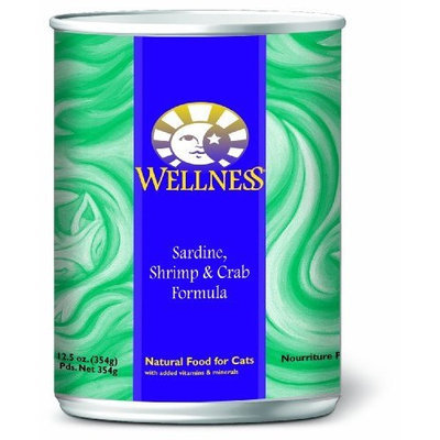 Wellness Natural Food for Pets Wellness Canned Cat Food, Sardine Shrimp and Crab Recipe, 24-Pack of 3-Ounce Cans