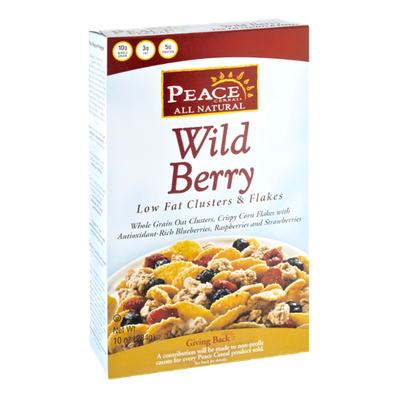 Peace Cereal All Natural Wild Berry Low Fat Clusters & Flakes