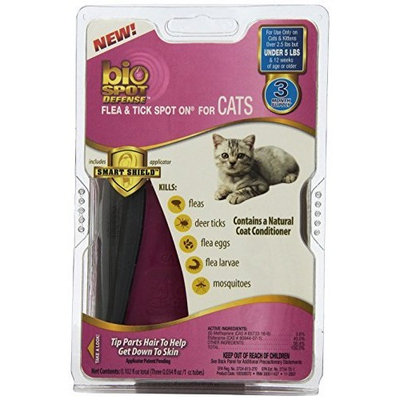 Bio Spot BioSpot Active Care Spot On with Applicator for Cats under 5 lbs, 3 Month Supply