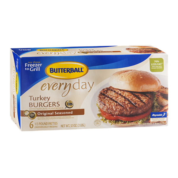 Butterball Everyday Turkey Burgers with Natural Flavorings Original