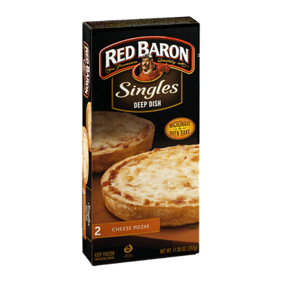 Red Baron Singles Deep Dish Pizzas Cheese - 2 CT