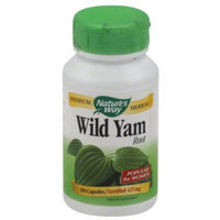 Nature's Way Wild Yam Root Dietary Supplement Capsules, 425mg, 100 count