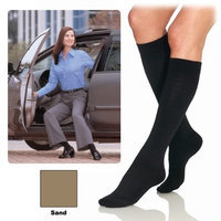 Jobst Women Pattern Trouser Socks, Knee Length 8-15 mmHg Compression, Sand Color, Size: Large - 1 Piece