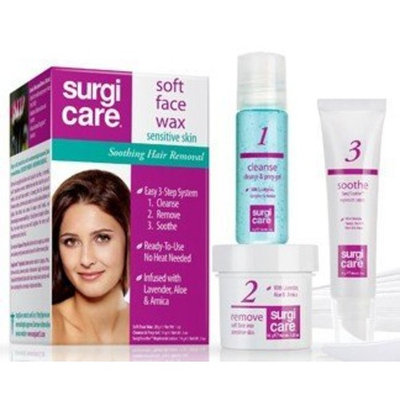 A.I.I. Clubman SurgiCare Soft Face Wax for Sensitive Skin, Hair Removal 1 Kit