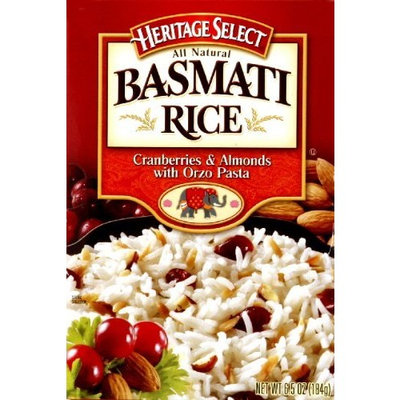 Heritage Select Basmati Rice Cranberries & Almonds Flavor 6.5 ounce Pkg